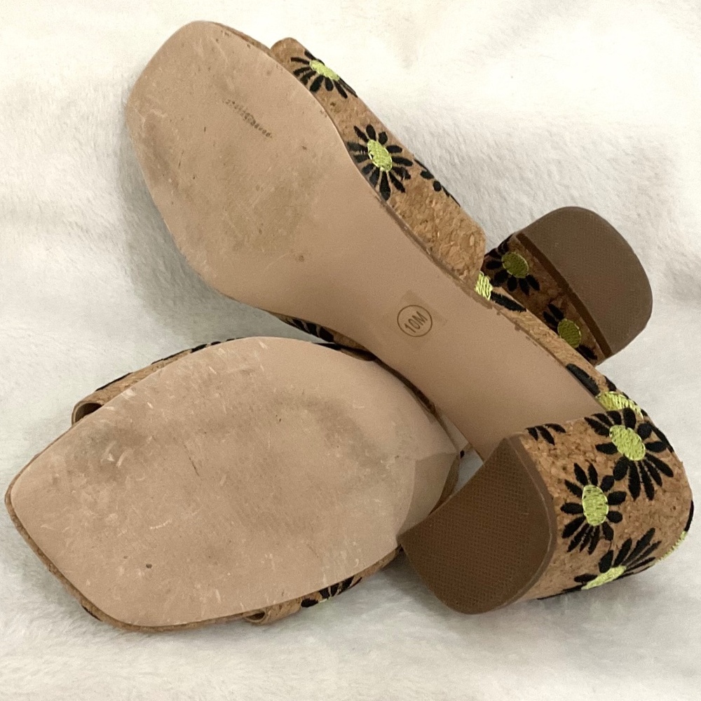 Coconuts By Matisse Kristin Boho Cottage Core Resort Y2K Mule Heel Sandal Sz 10M - Picture 12 of 16